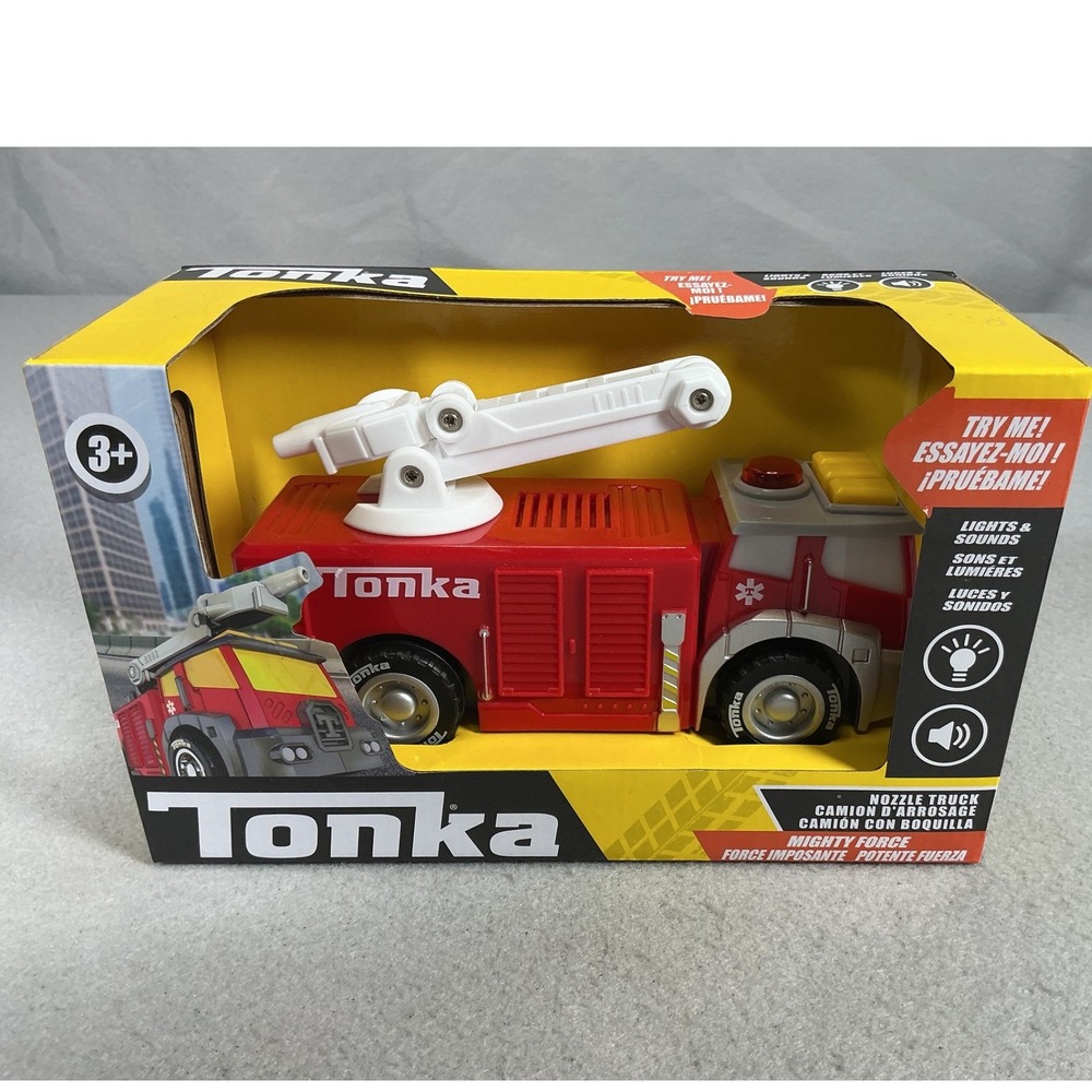 Tonka Mighty Force Nozzle Fire Truck Lights & Sounds Red Basic Fun 2024 New OS
